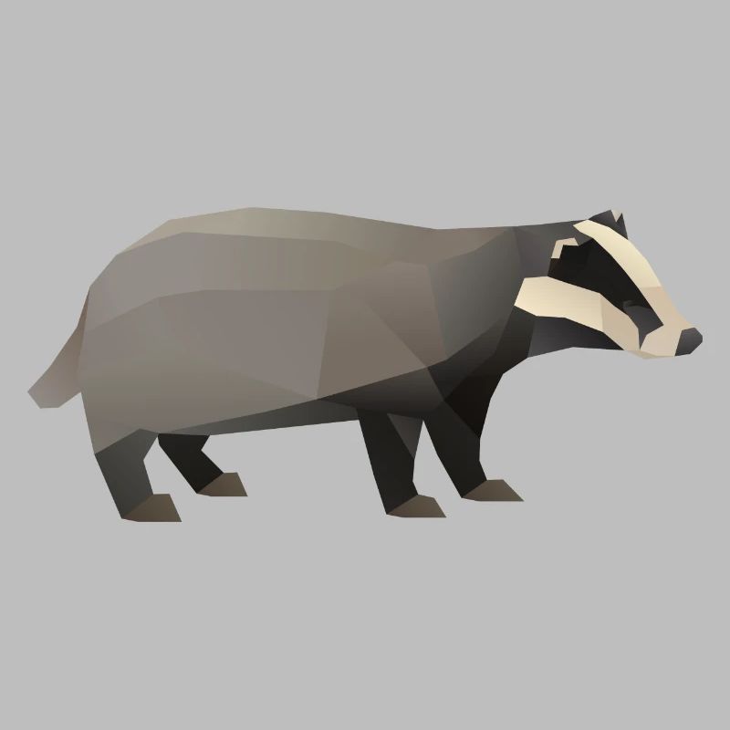 Dachs Waldtier Naturschutz Geschenk Polygon