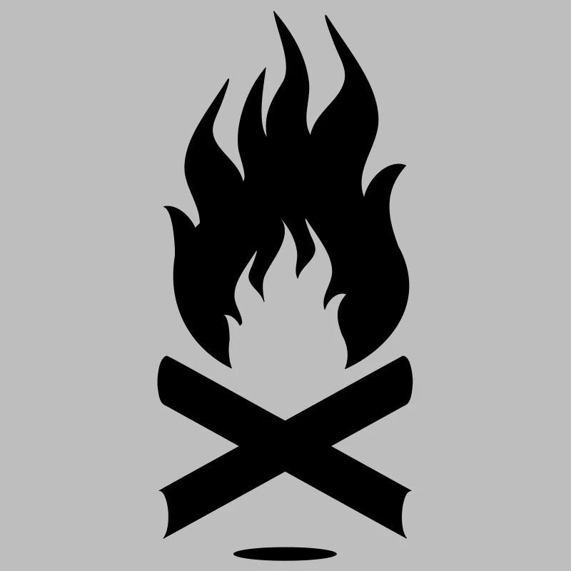 Campfire symbol with logs