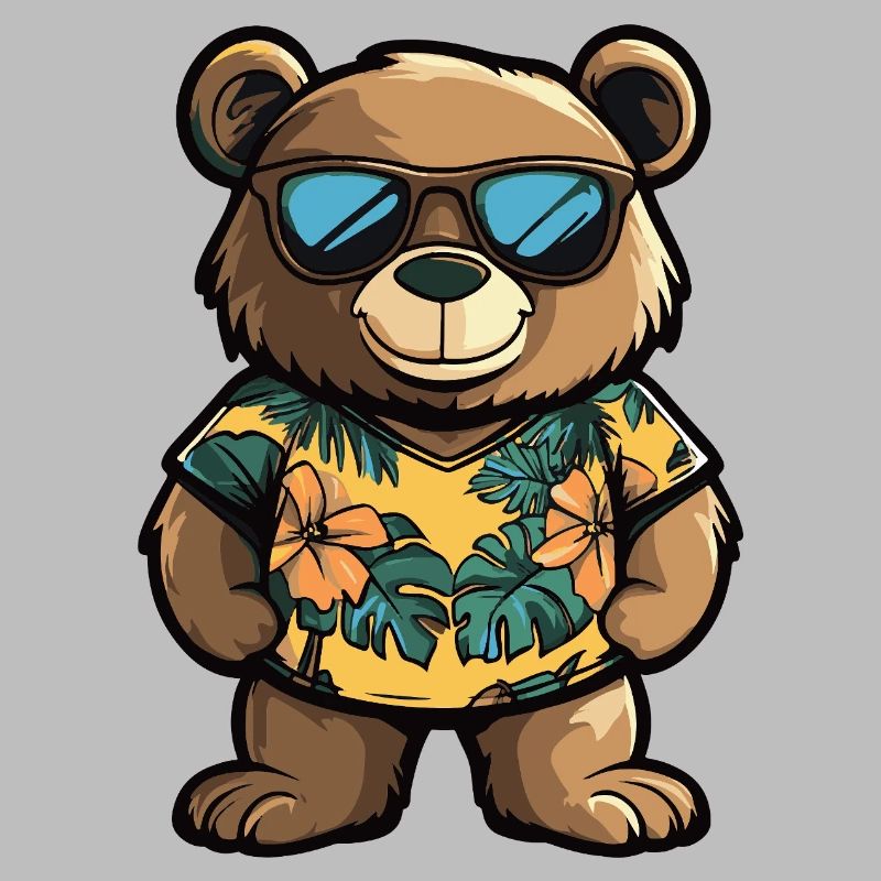 Bär Comic Urlaub