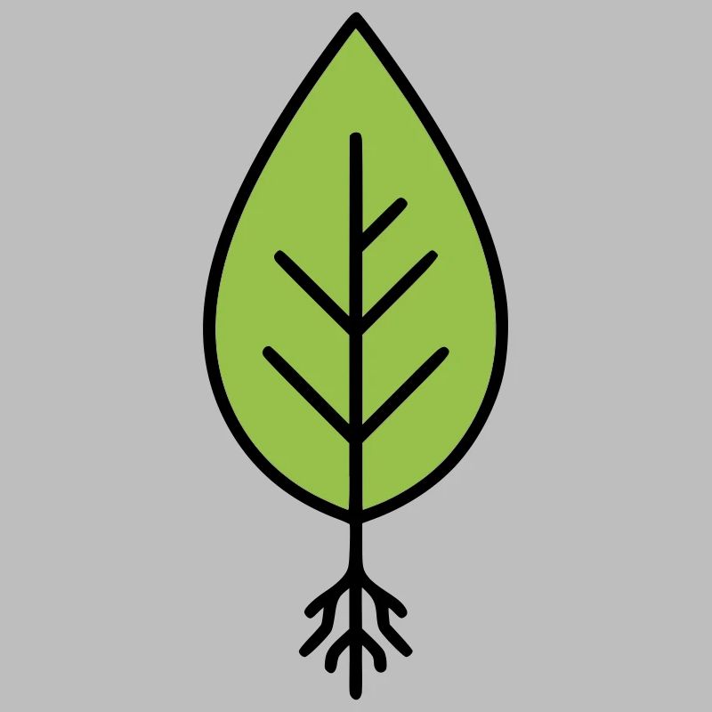 Green leaf line logo