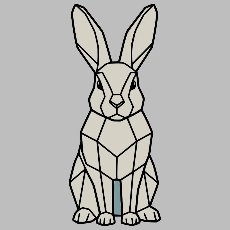 Geometric Bunny Low Poly Modern
