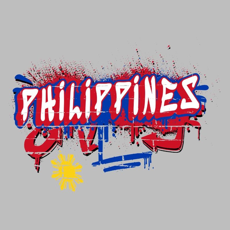Design de drapeau graffiti des Philippines