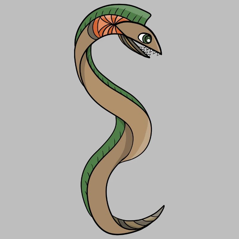 A Snake with sharp teeth