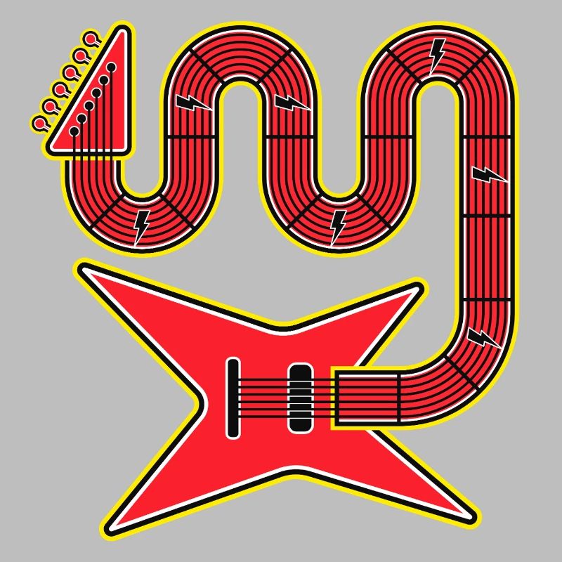 Rote Abstract Shape E-Gitarre