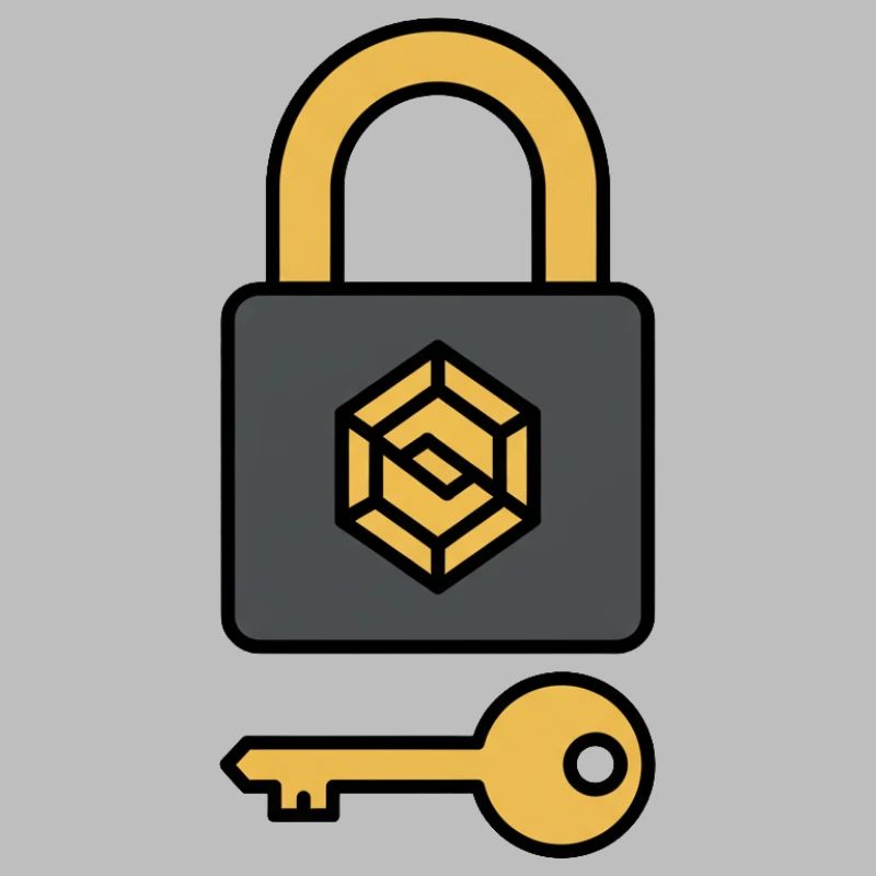 Crypto Security | Lock & Key Symbol