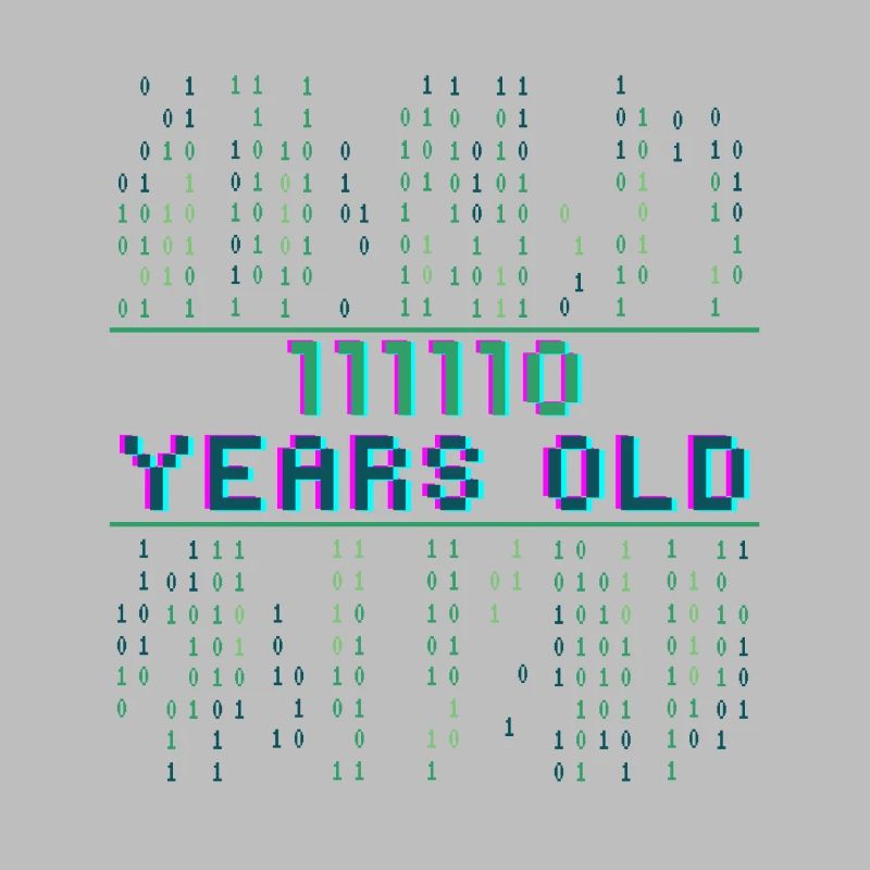 62. Geburtstag 62 Jahre alt Binärcode Coder