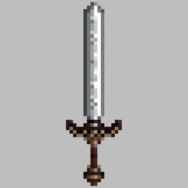 Épée pixel art style rétro 8 bit