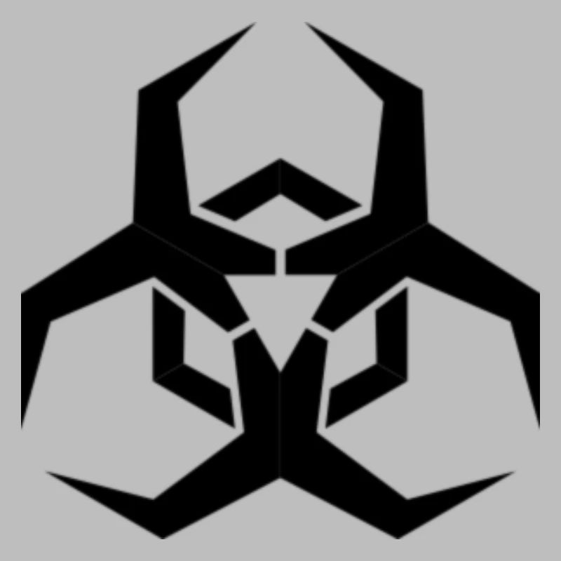 Angular Biohazard Symbole