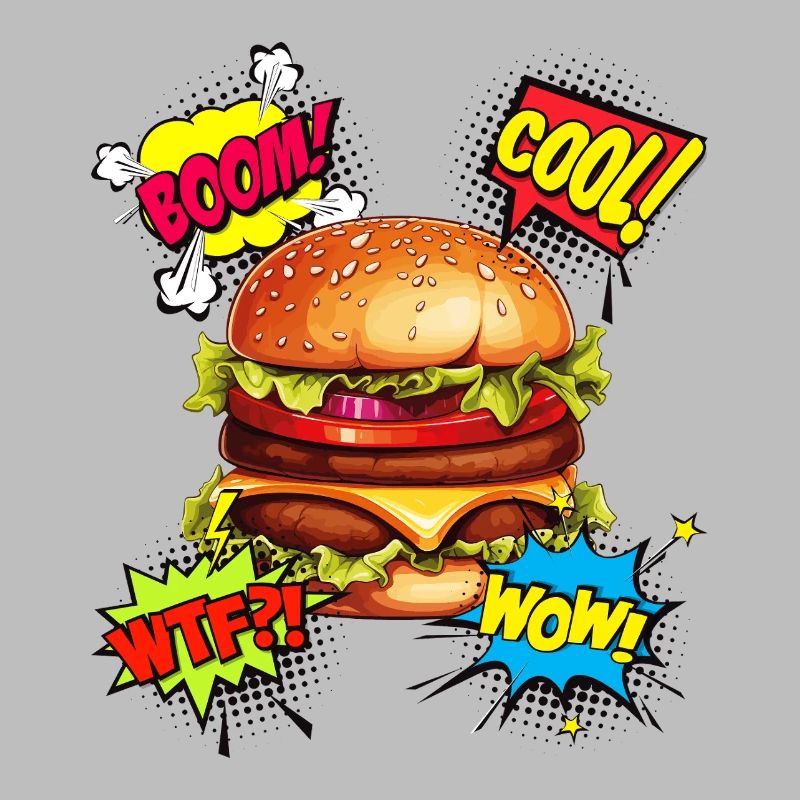Burger Pop Art Hamburger Cheeseburger Restauration rapide