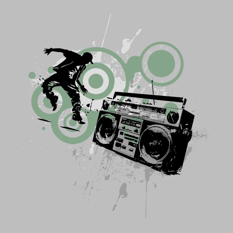 Boombox Graffiti Retro Circles Frutiger Metro