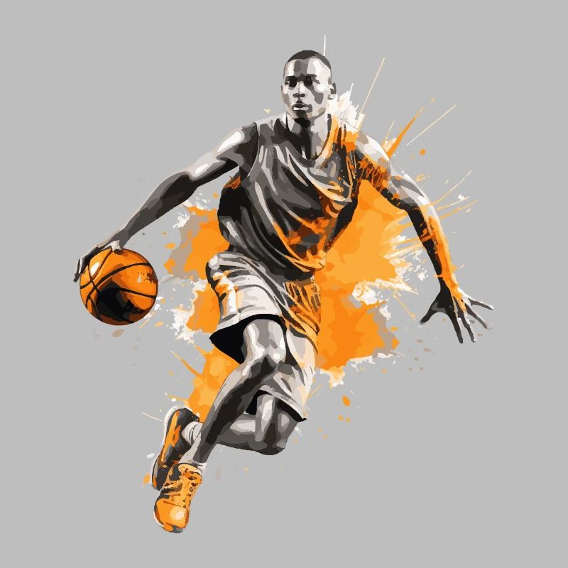 Basketteur Basketteur Dunking Splash Coloré