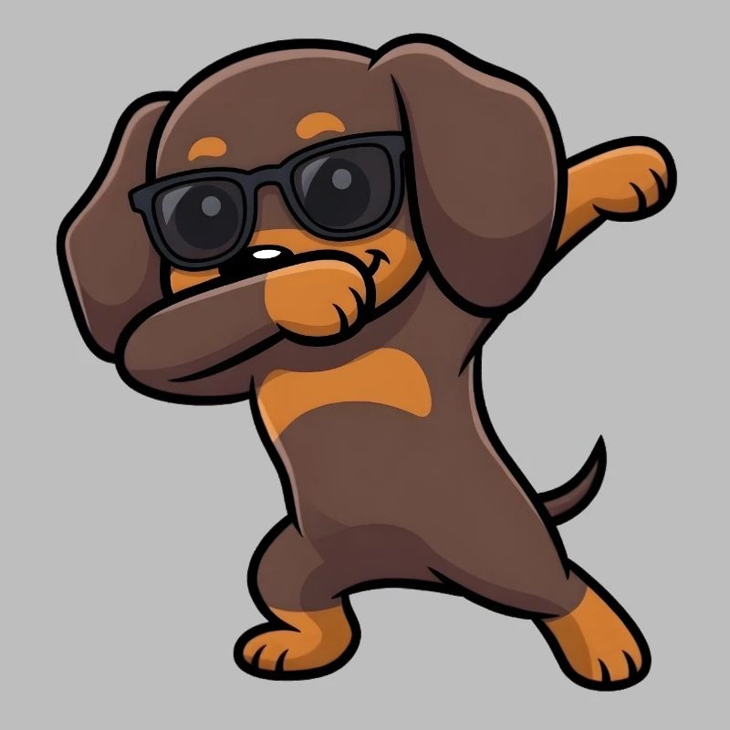 Dabbing Dackel alias Teckel
