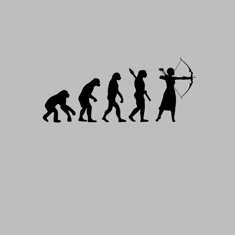 Evolution Schütze Bogenschießen Pfeil und Bogen