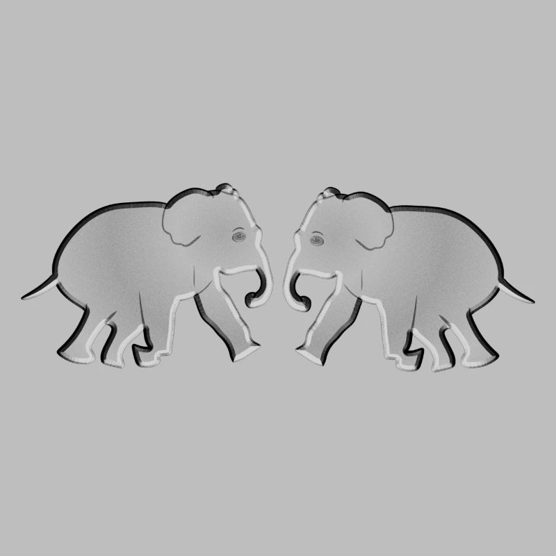 two elephant animals animals