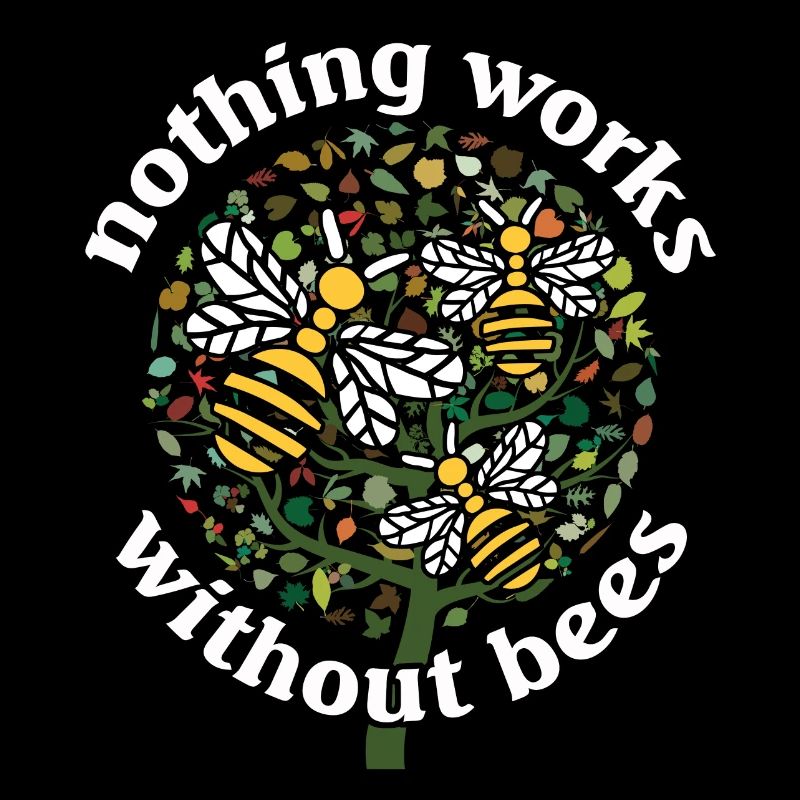 Save the bees - tree with bees