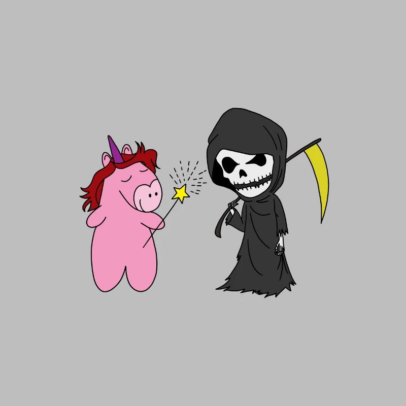 Tod Einhorn süß Emo Gothic Goth dunkel Mädchen