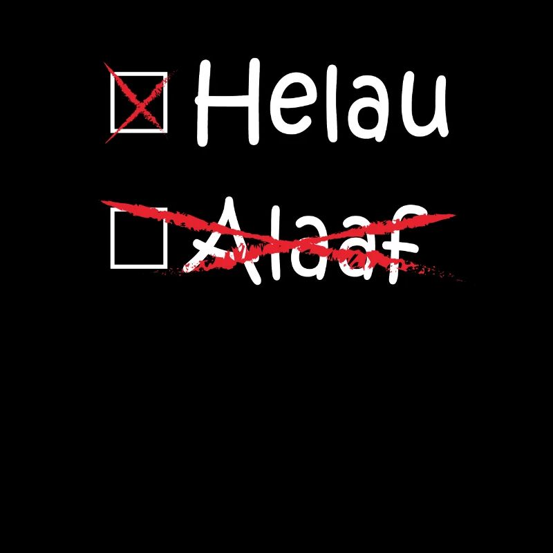 Helau, Alaaf, Dusseldorf, Cologne, Carnival (white)
