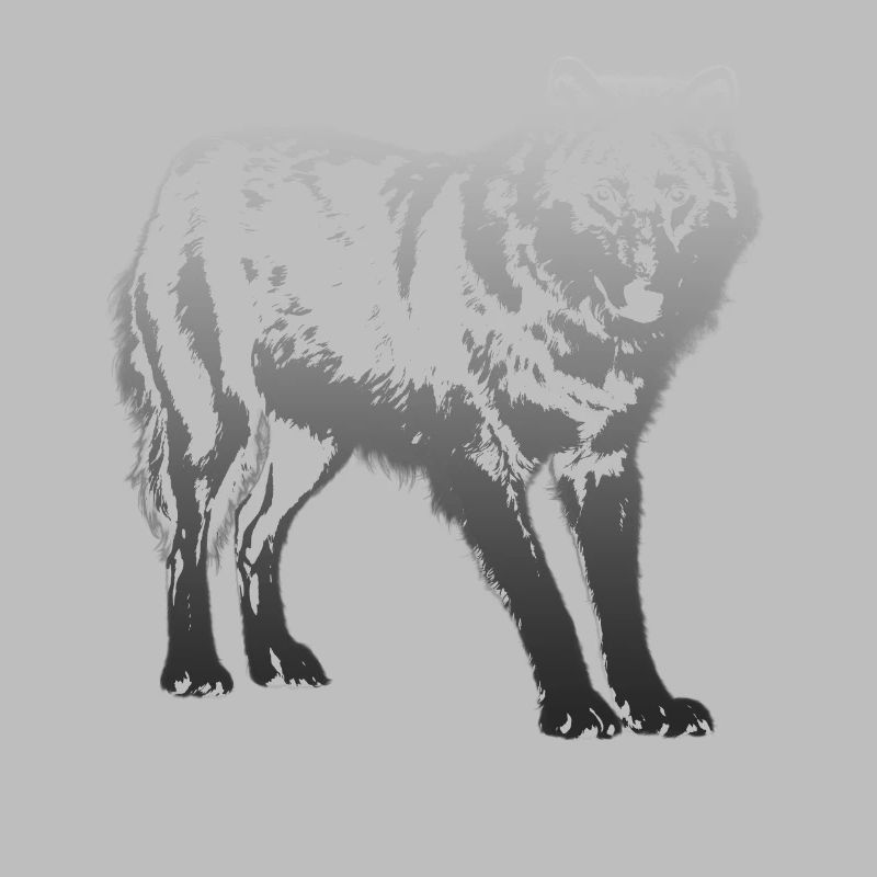 Wolf in silver