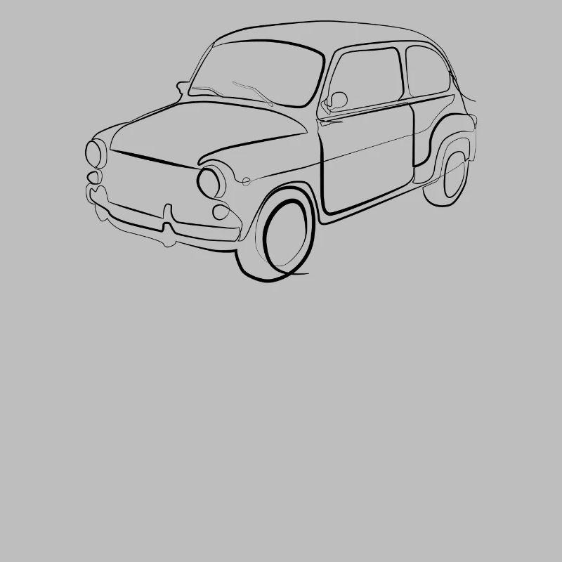 Auto Oldtimer - one line drawing