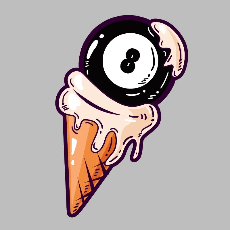 Billard Kugel Eis Billard Eiscreme