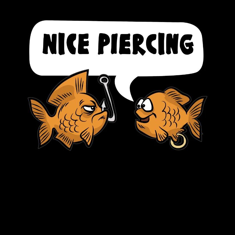NICE PIERCING poisson pêcheur pêcheur