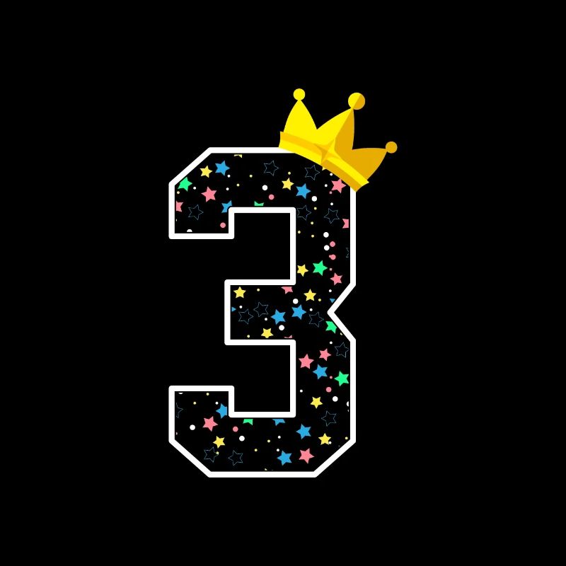 I'm 3 Three Kids Crown Third Birthday