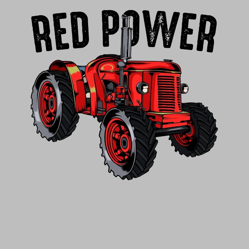 Red Power Cool Trecker Traktorfahrer Geschenkidee