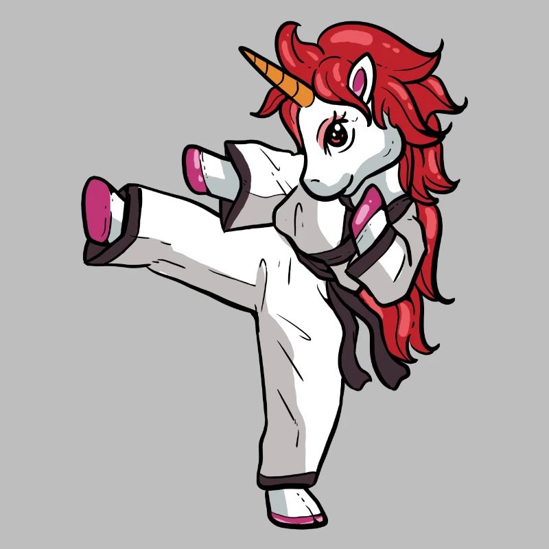Karate Einhorn Judo Kampf Kampfkunst Ninja Jitsu