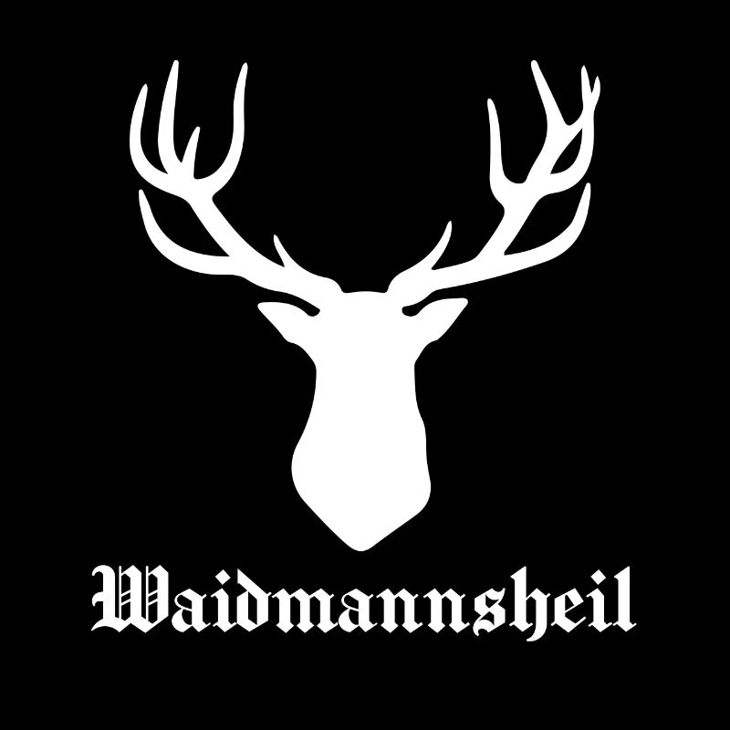 Weidmannsheil mit Hirschgeweih | Geschenk Jäger