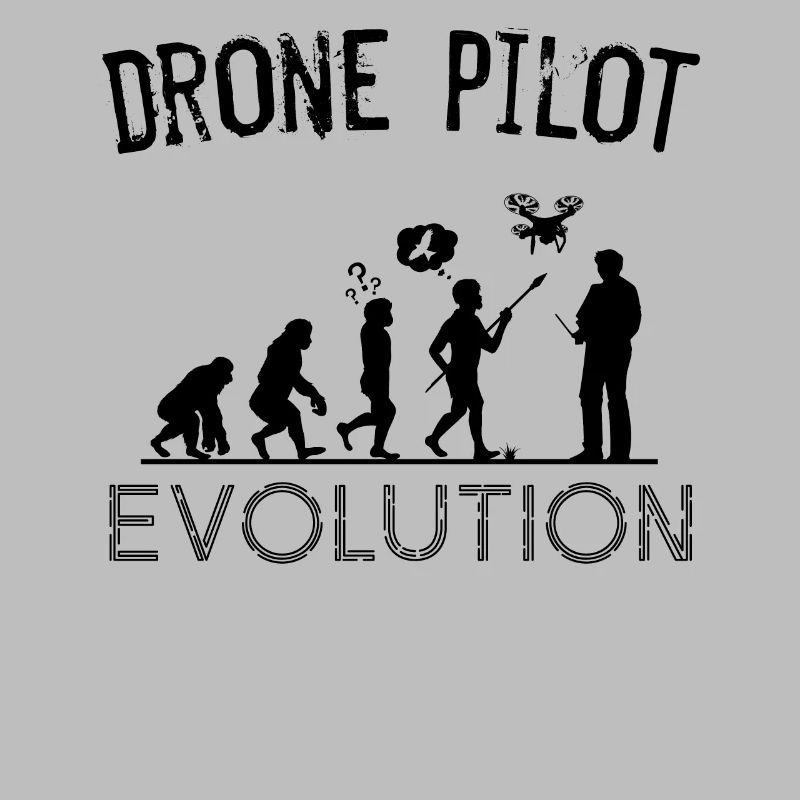 Drone Pilot Evolution Silhouette Drohnen Geschenk