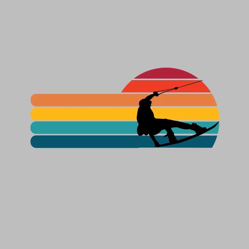 Silhouette de wakeboard