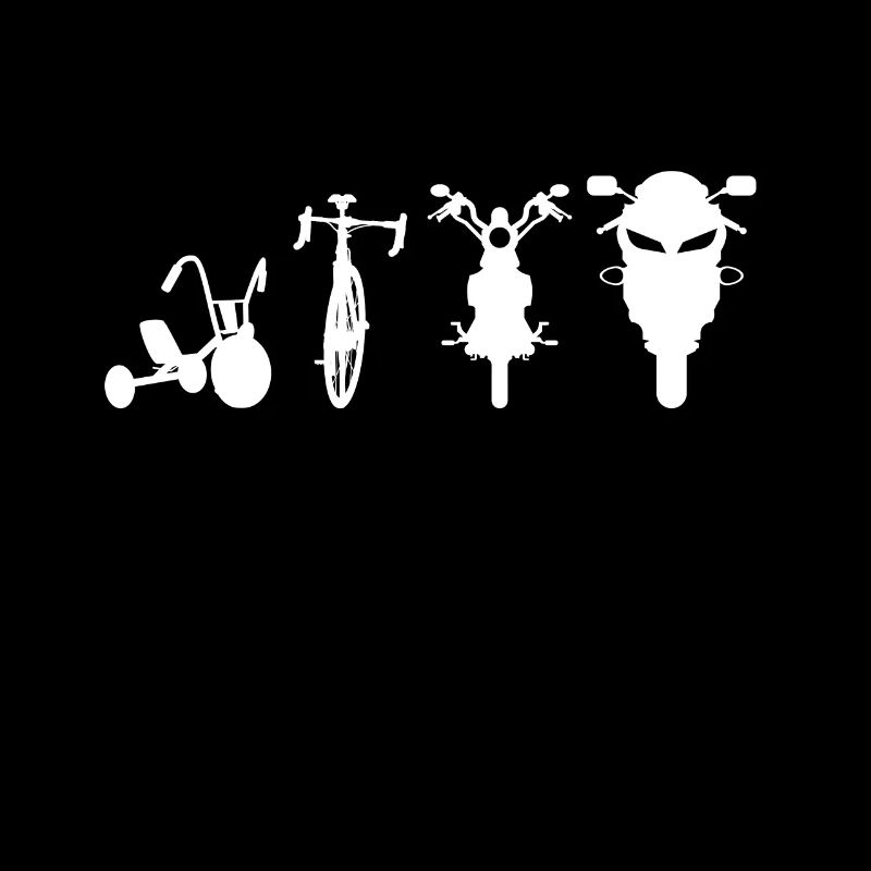 Motorcycle evolution motorcyclist scooter gift