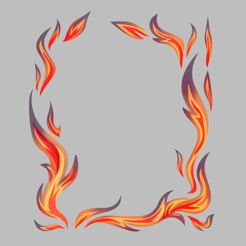 Flammes feu chaud forme feu