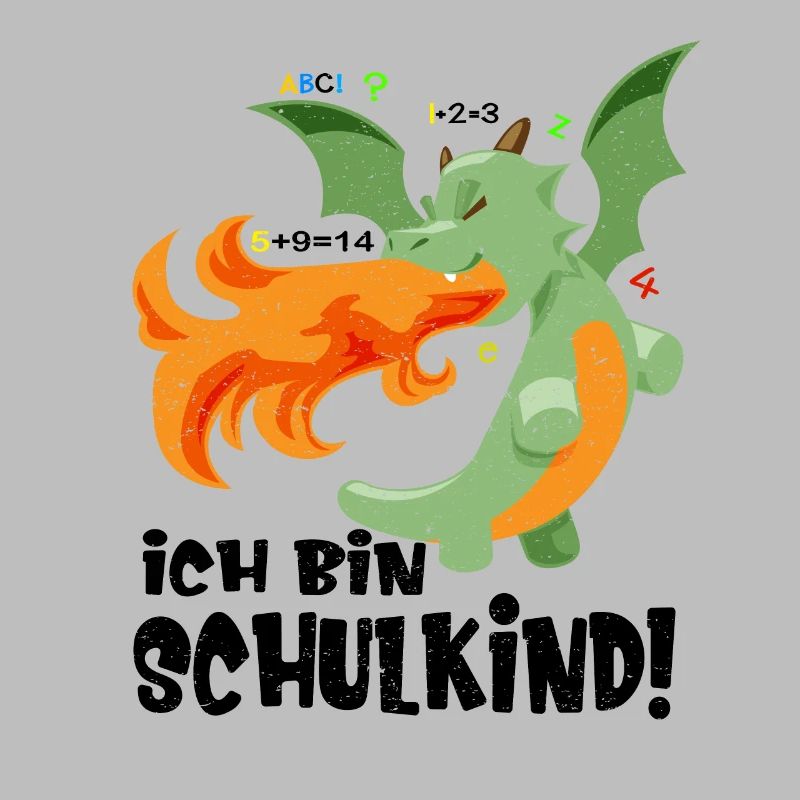 Ich bin Schulkind mit süßem Drachen