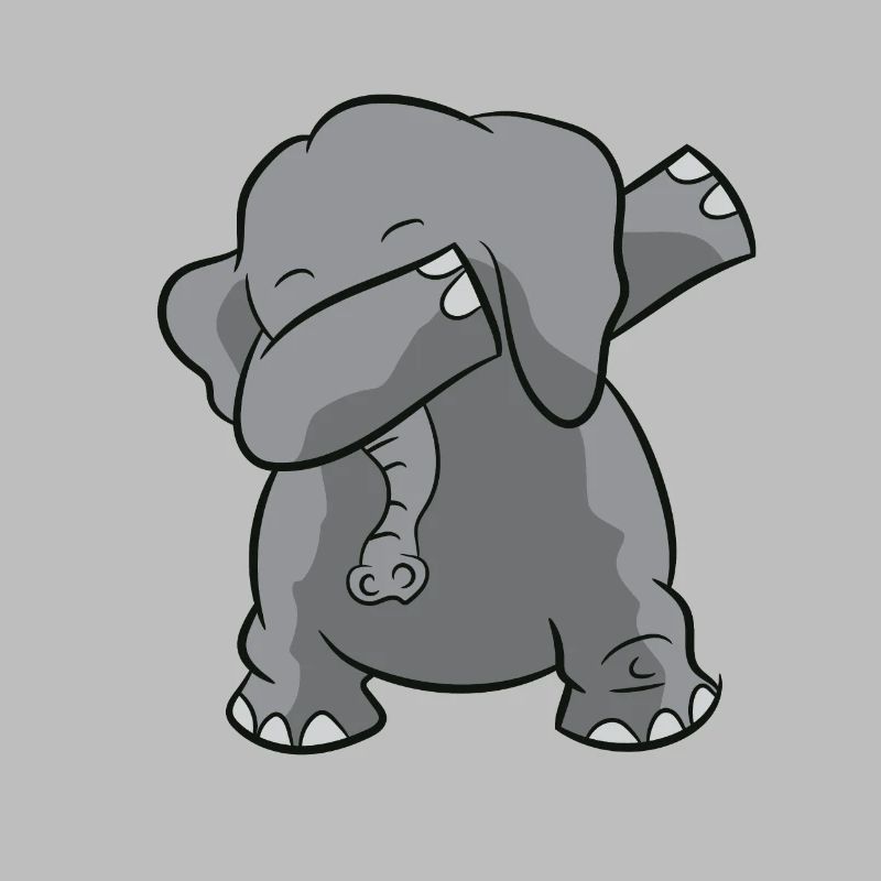 Elephant Dabbing d’éléphant drôle