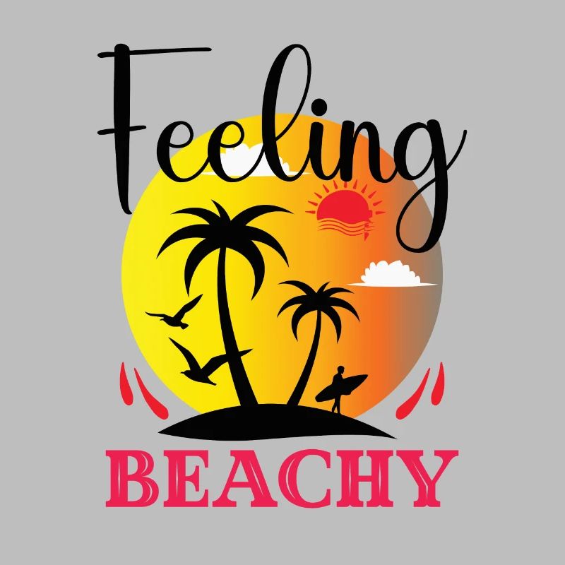Beach feeling summer sun palm trees
