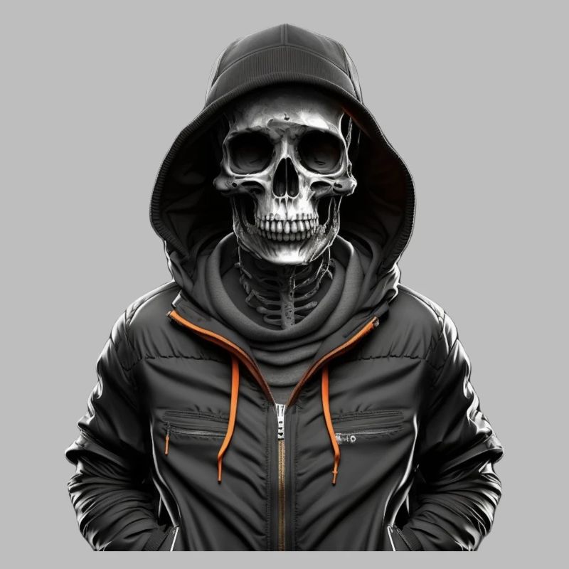 Skelett mit Pullover