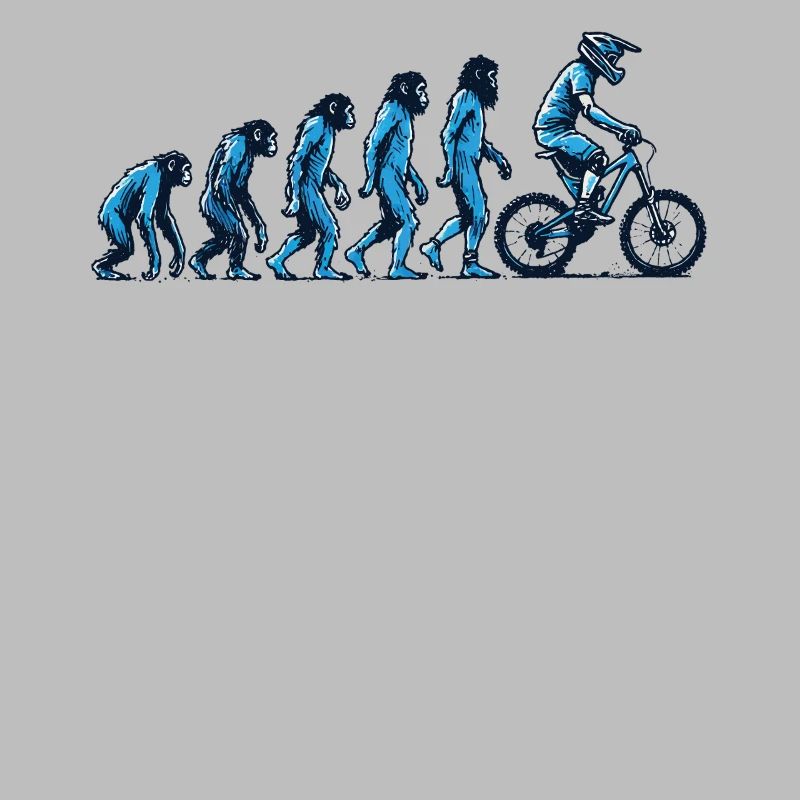 Évolution du singe au cycliste