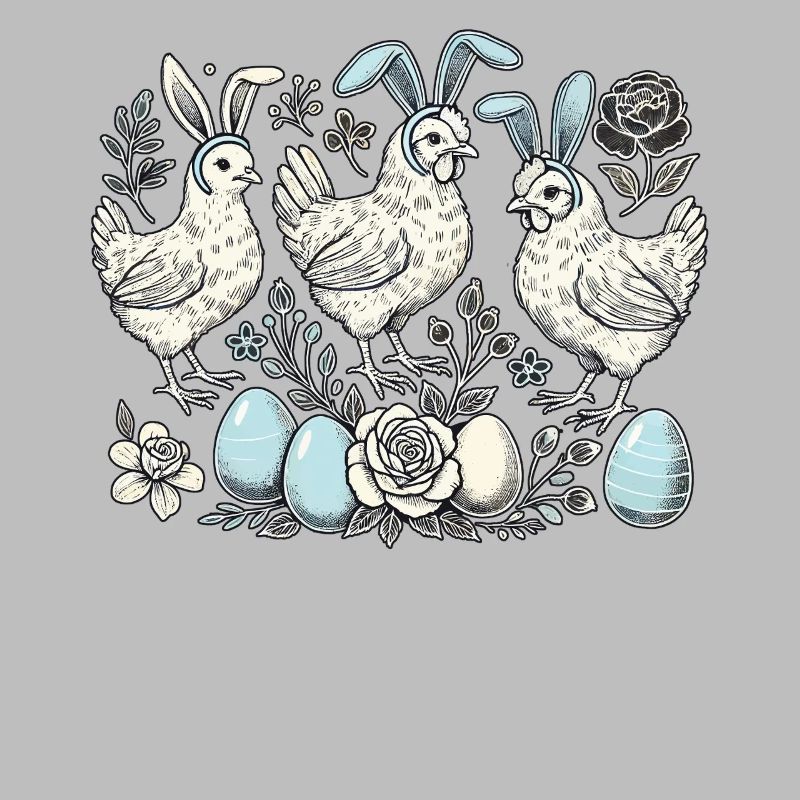 Easter Chickens Chick Retro Easter Bunny Chicken