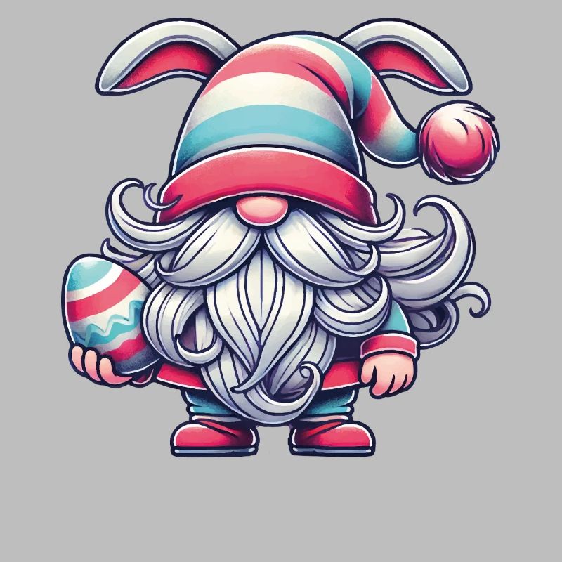 Nain de Pâques avec oeuf Happy Dwarf Easter