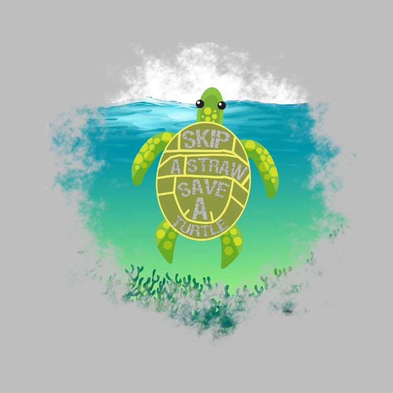 Sea Turtle Conservation Gift Skip a Straw Save a