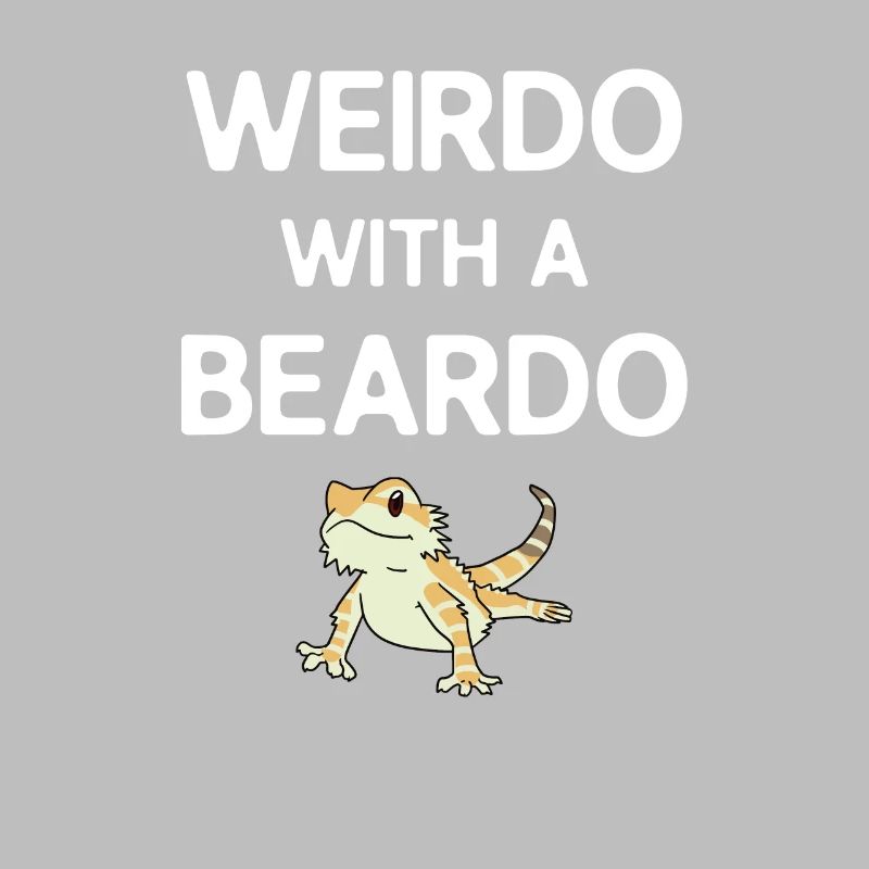 Weirdo mit einem Beardo, Retro Vintage Bartagame
