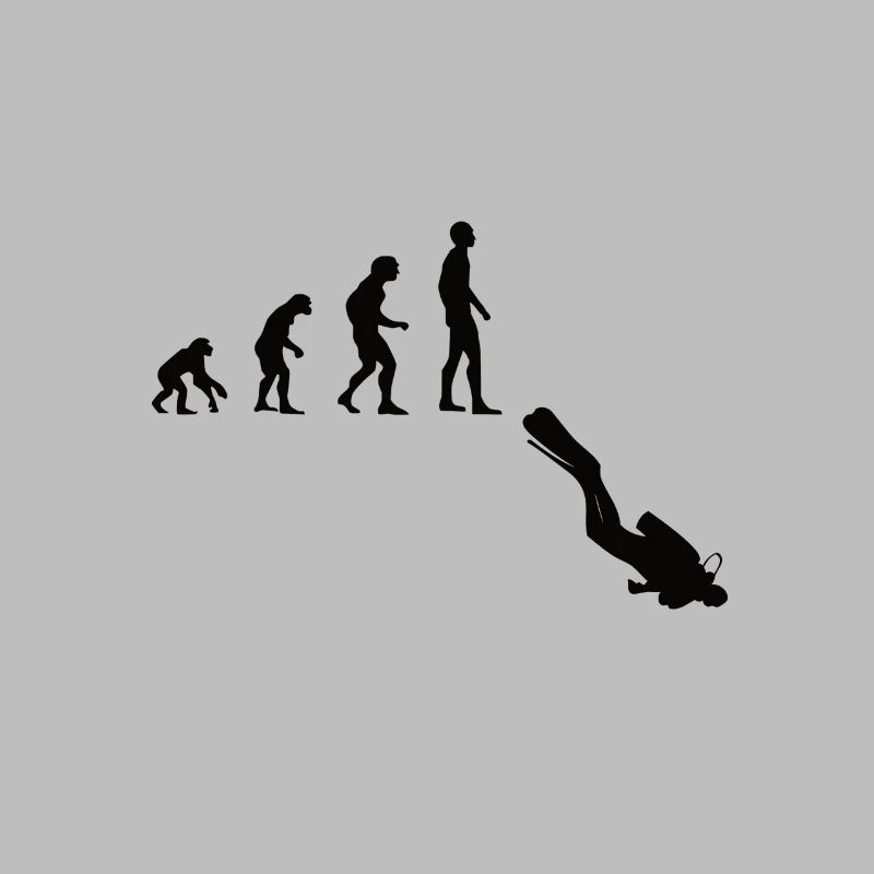 Tauchen Evolution | Menschen Entwicklung Idee