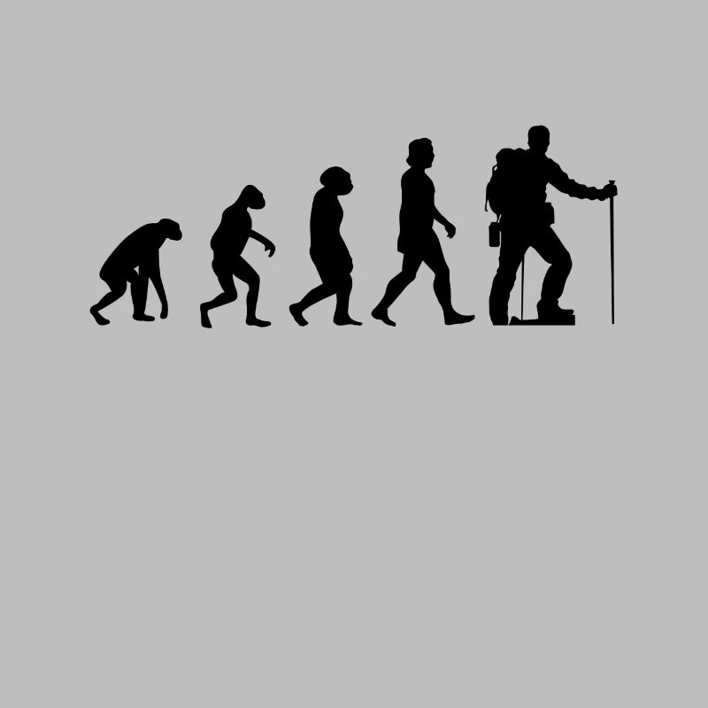 Hikers Evolution Mountain Hiking Mountaineering