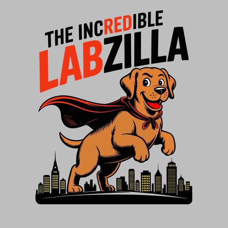 Labzilla – Foxred Labrador im Monster-Modus