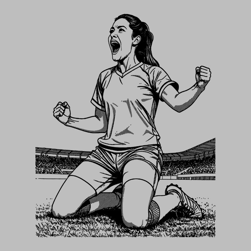 Maillot de footballeur : Célébration du but avec un sentiment de victoire