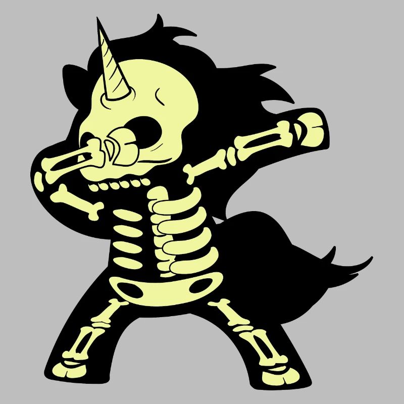 Dabbing Dab Danse Licorne EInhörner Squelette