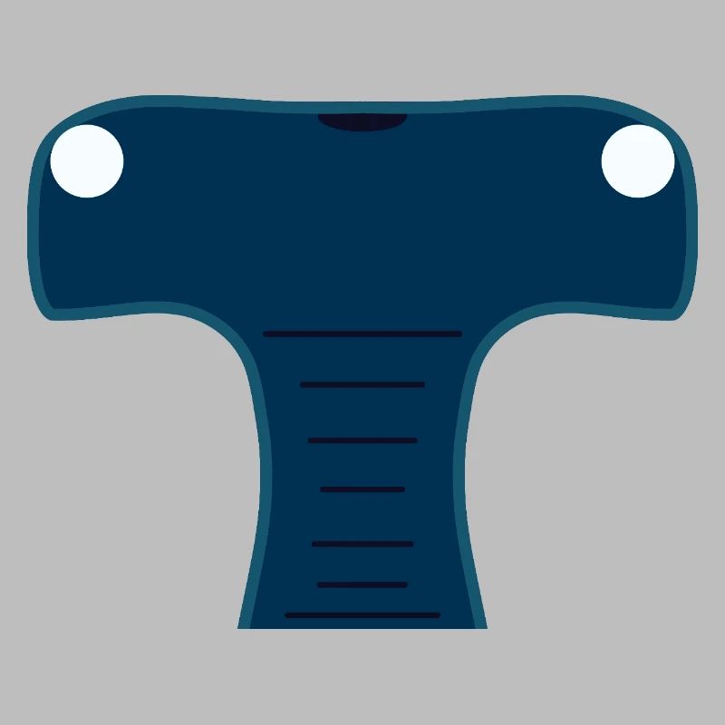 Mitternachtsblauer stilisierter Hammerhai-Kopf