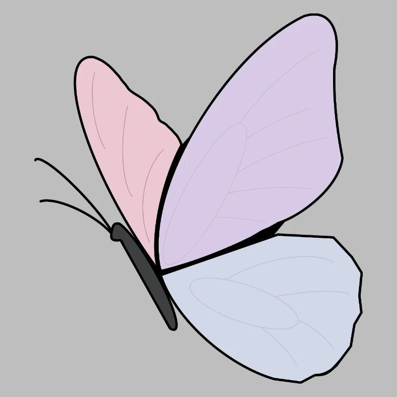 Conception de papillon pastel
