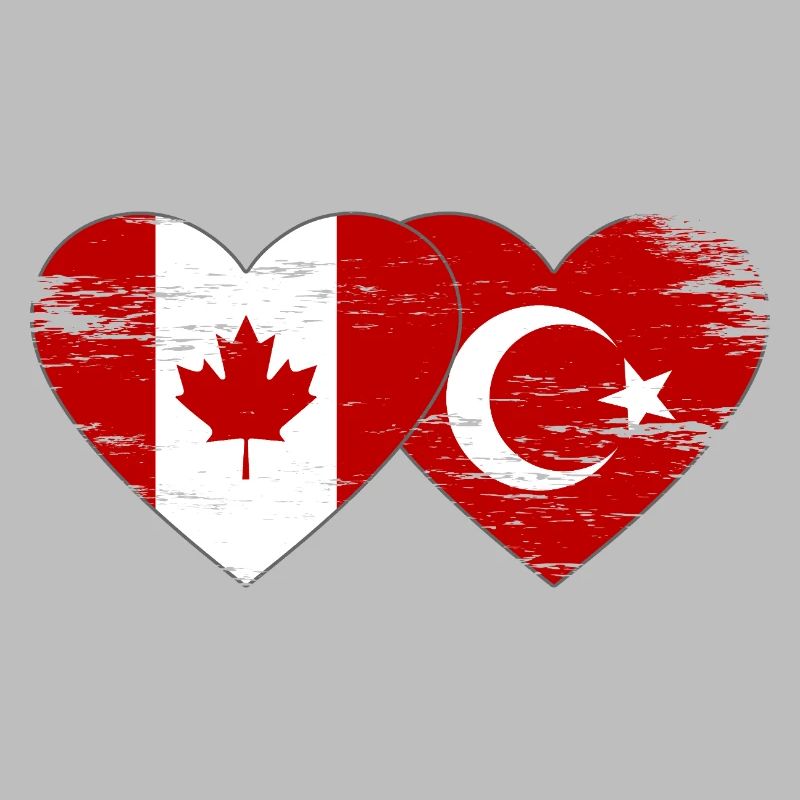 Canada Dinde Drapeau Coeur Utilisé
